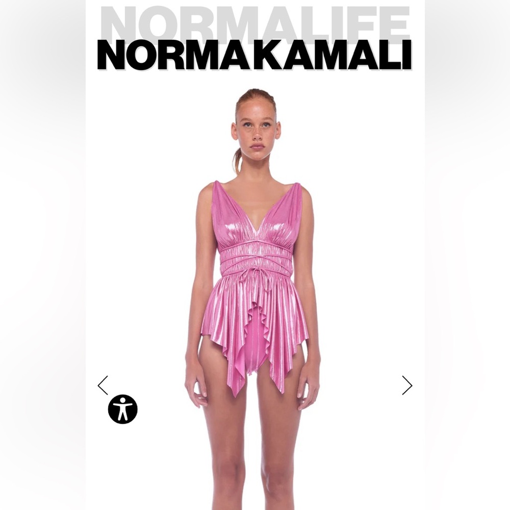 Norma Kamali NWT 2 piece swim tankini size M, Candy Pink, NWT